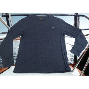 Ralph Lauren Shirt Mens Medium Navy / White Pony Custom Long Sleeve